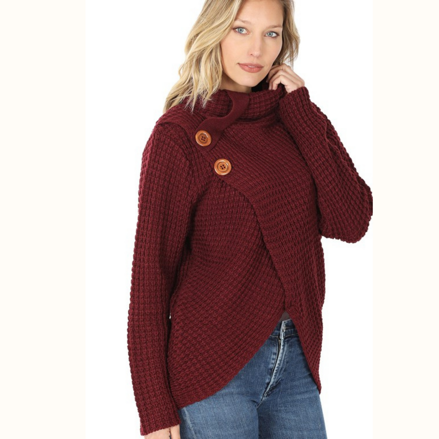 Asymmetrical Solid Sweater