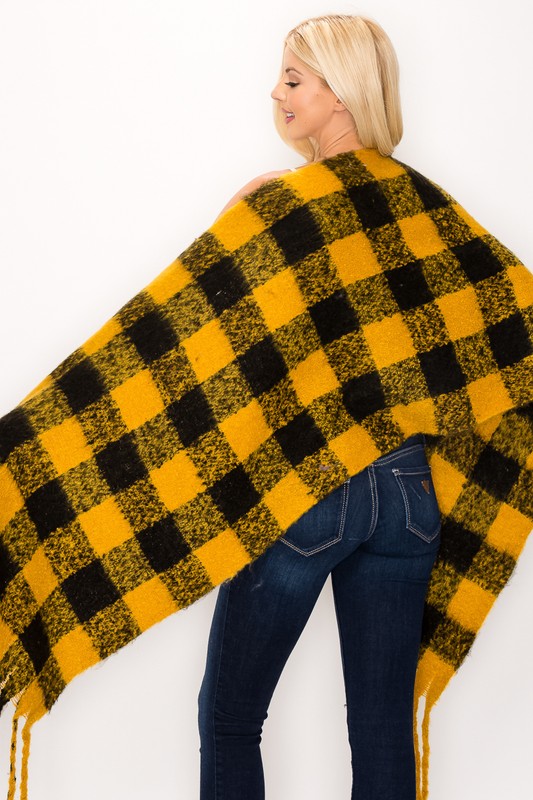 Plaid Gingham Blanket Scarf