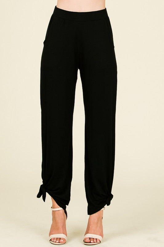 Side Slit Wide Leg Pants