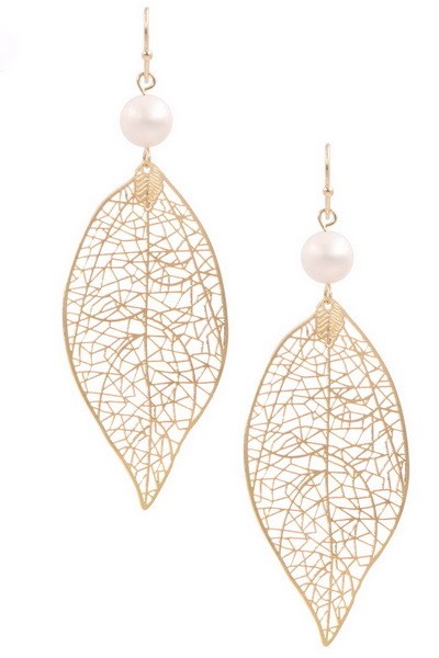 Thin Leaf Earrings