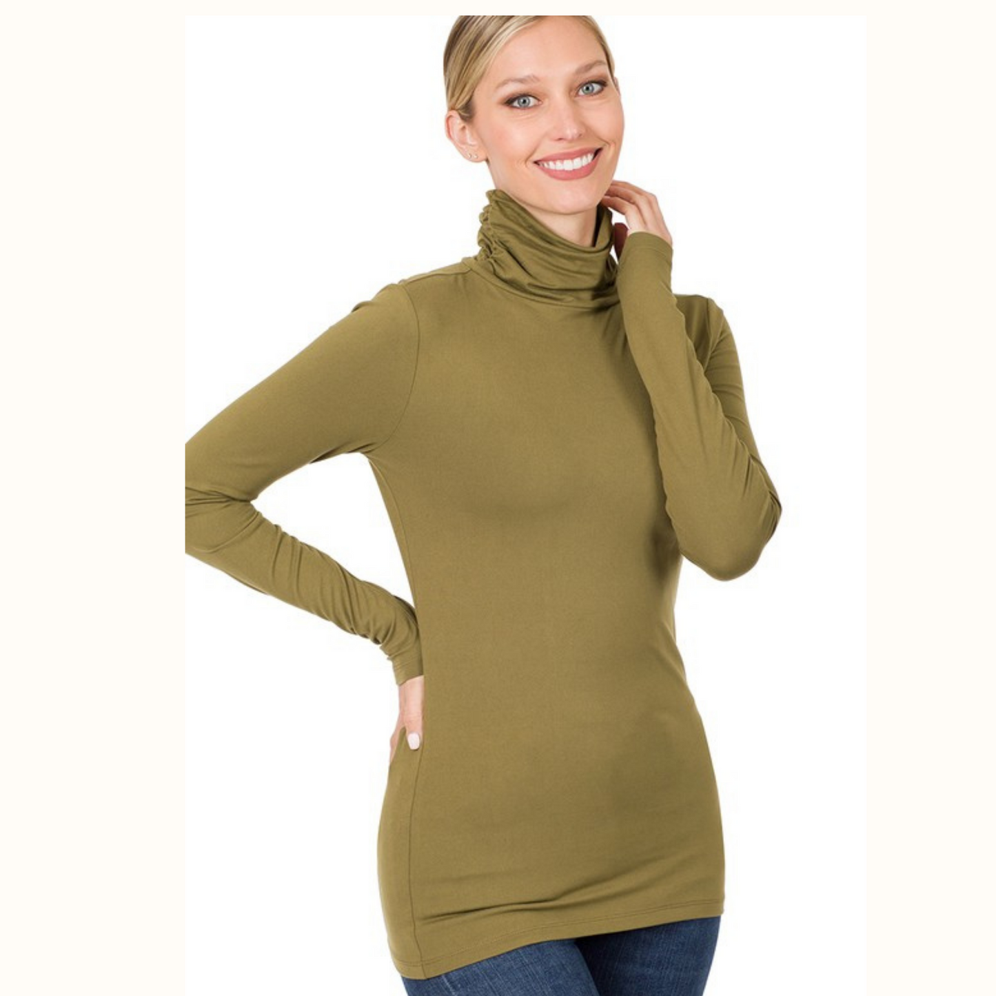 Microfiber Turtleneck Mock Regular