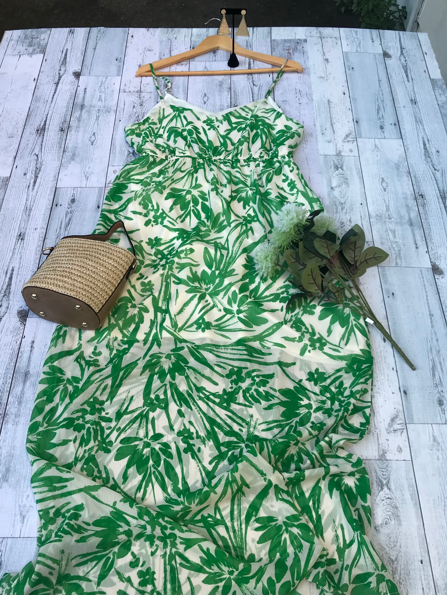 Green Palms Maxi Dress