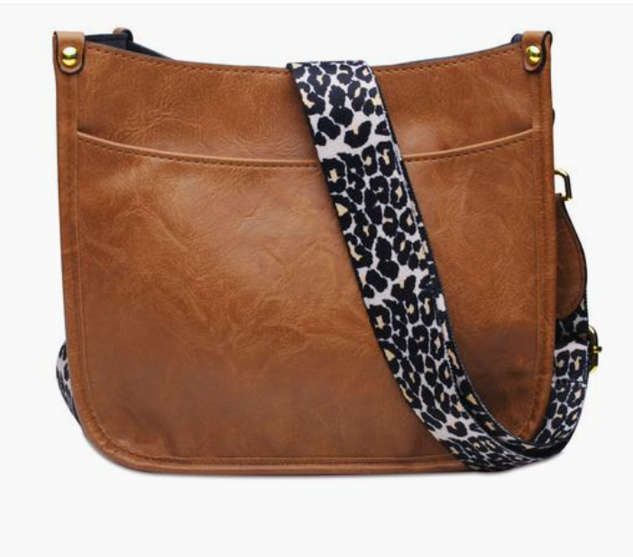 Leather Leopard Guitar Strap Cross Body