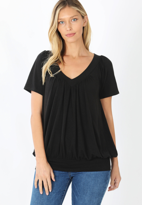 V-Neck Blousy Tee
