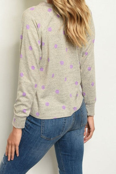 Polka Dot Long Sleeve Knot Tie