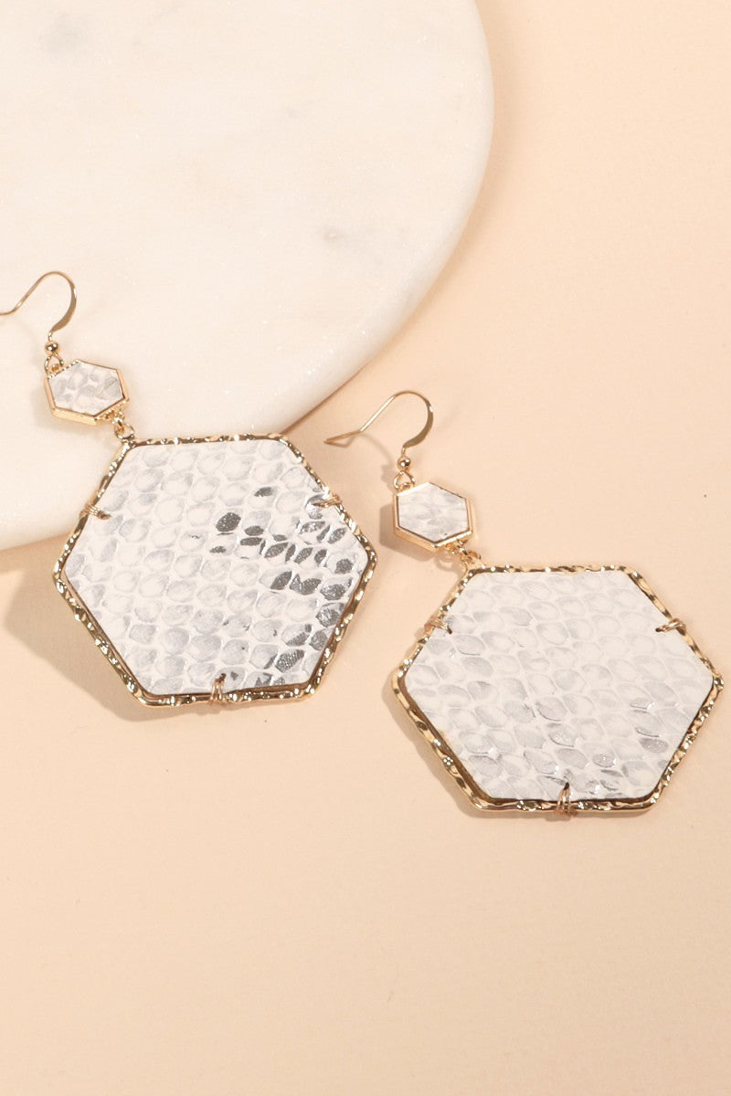 Hexagon earring