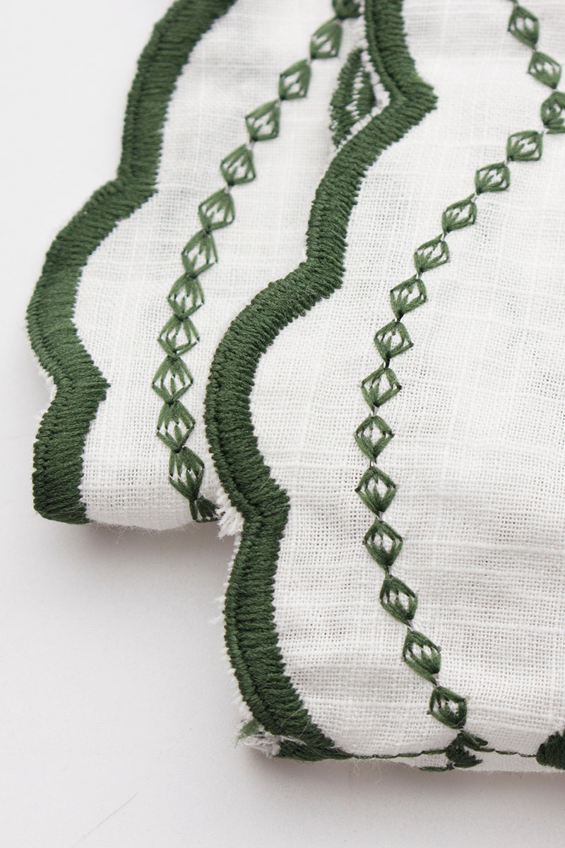 White Embroidered Peasant Blouse