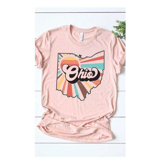 Sunshine Ohio Tee-Pink