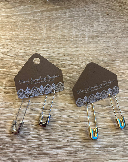 Safety Pin Earrings