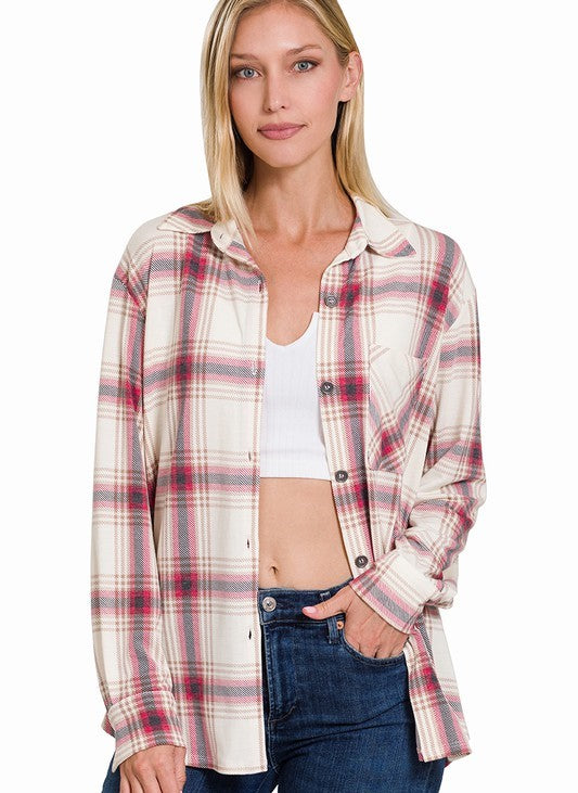 Ivory Plaid Shirt