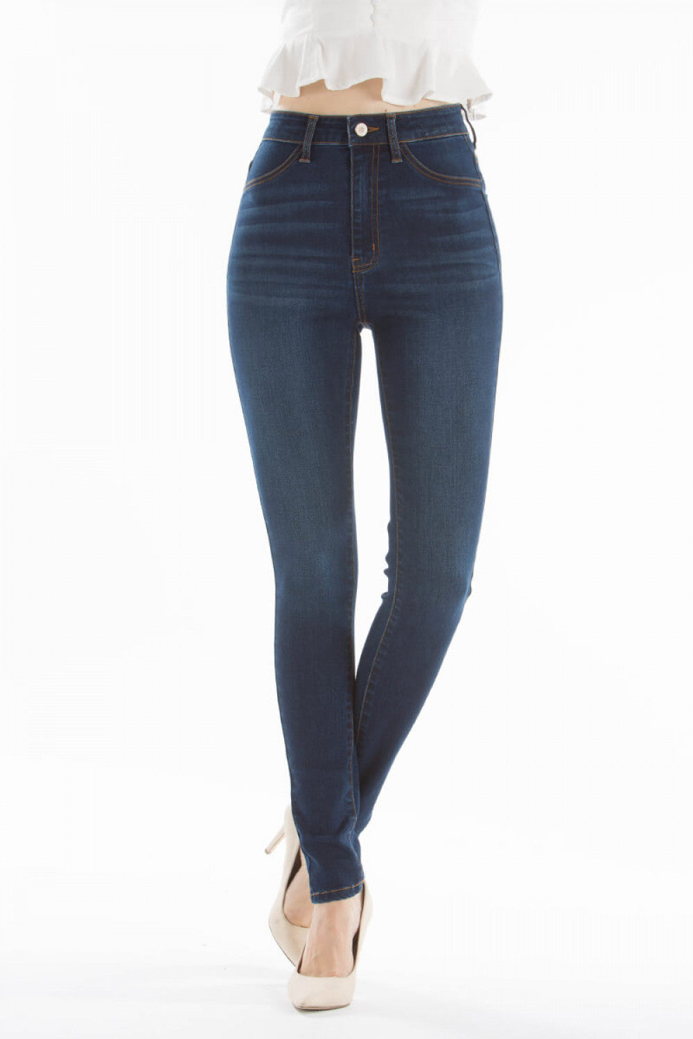 Kancan Straight Leg Skinny Denim