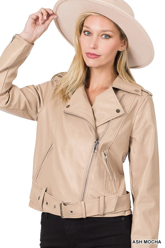 Vegan Leather Biker Jackets