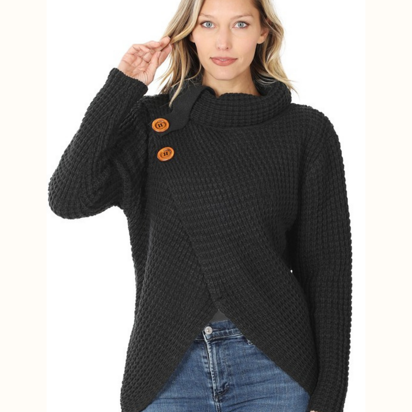 Asymmetrical Solid Sweater
