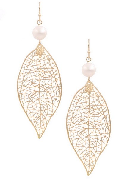 Thin Leaf Earrings