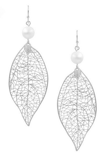 Thin Leaf Earrings