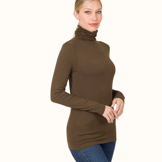 Microfiber Turtleneck Mock Regular