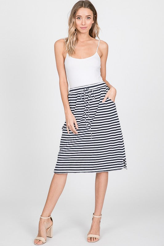 Everyday Striped Mini Skirt