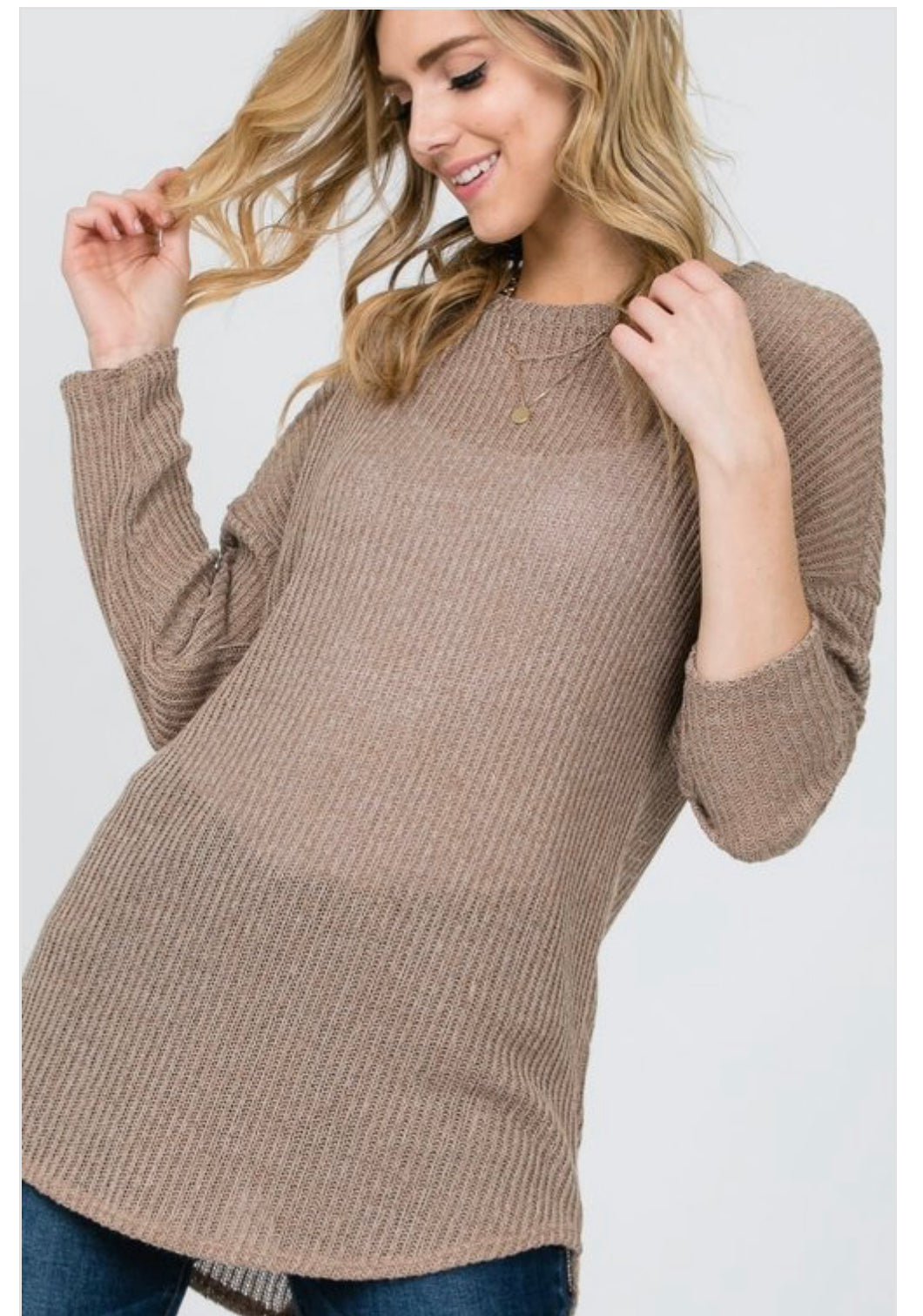 Knit Sweater Back Buttons
