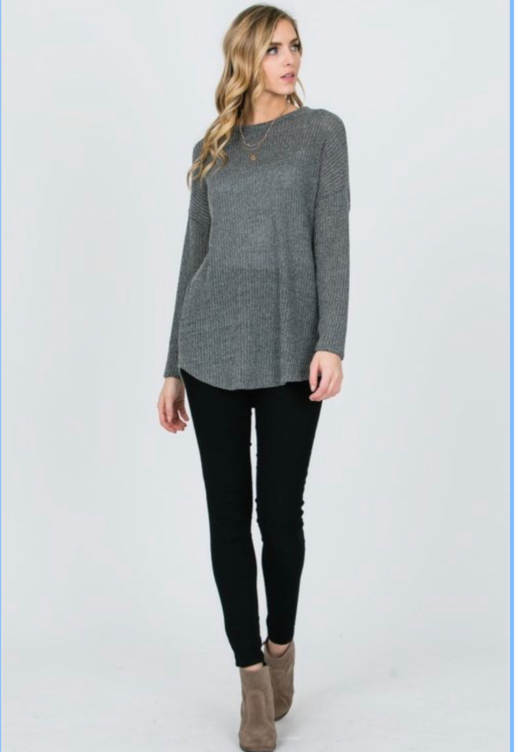Knit Sweater Back Buttons