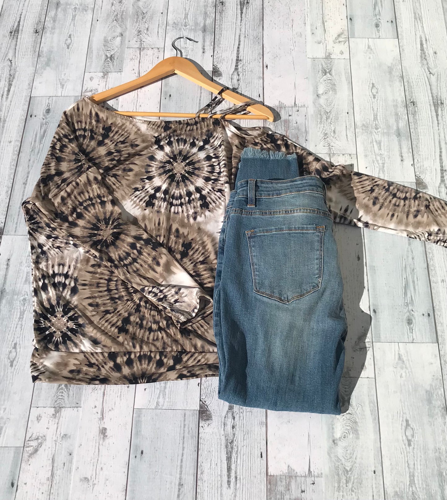 Tie Dyed Shoulder Top