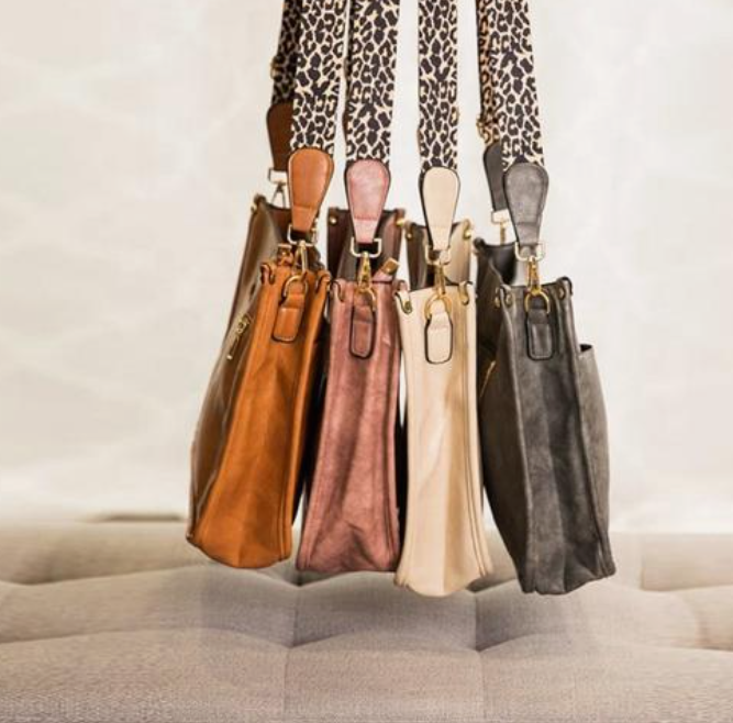 Leather Leopard Guitar Strap Cross Body