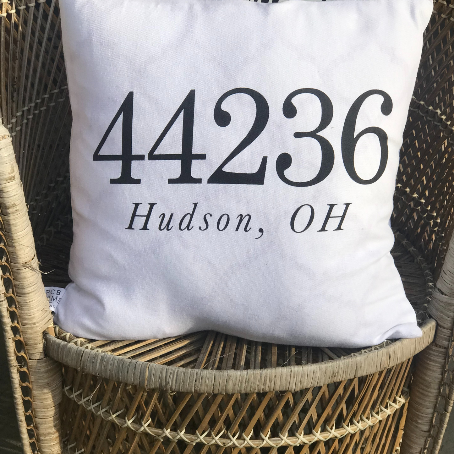 Hudson Zip Code Pillow Cover