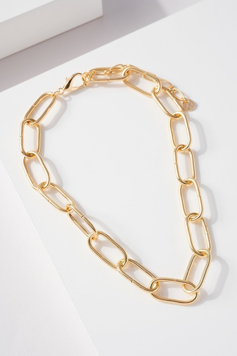Short Metal Chain Link Necklace