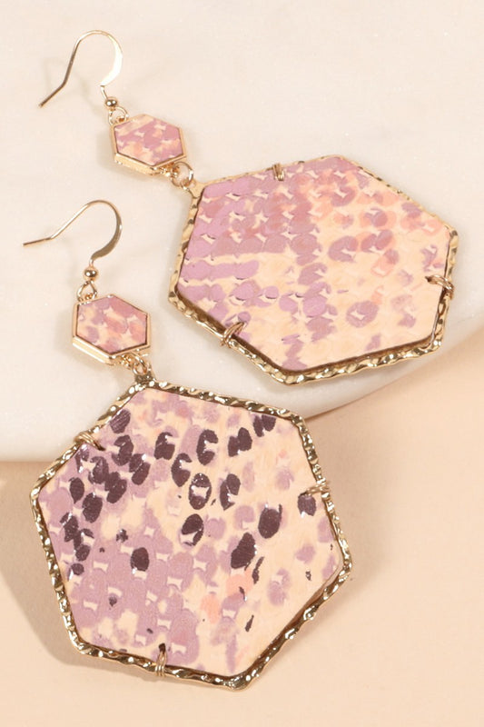 Hexagon earring