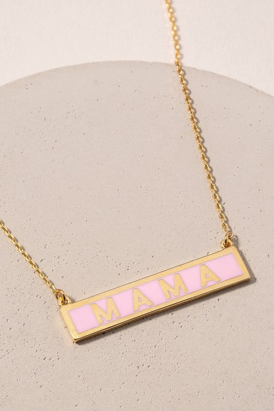 Mama Plaque Necklace
