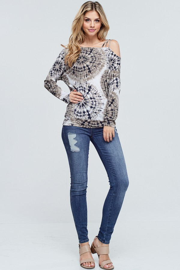 Tie Dyed Shoulder Top
