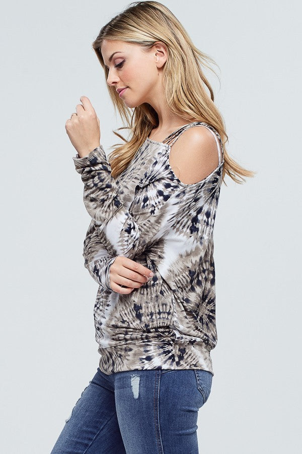 Tie Dyed Shoulder Top