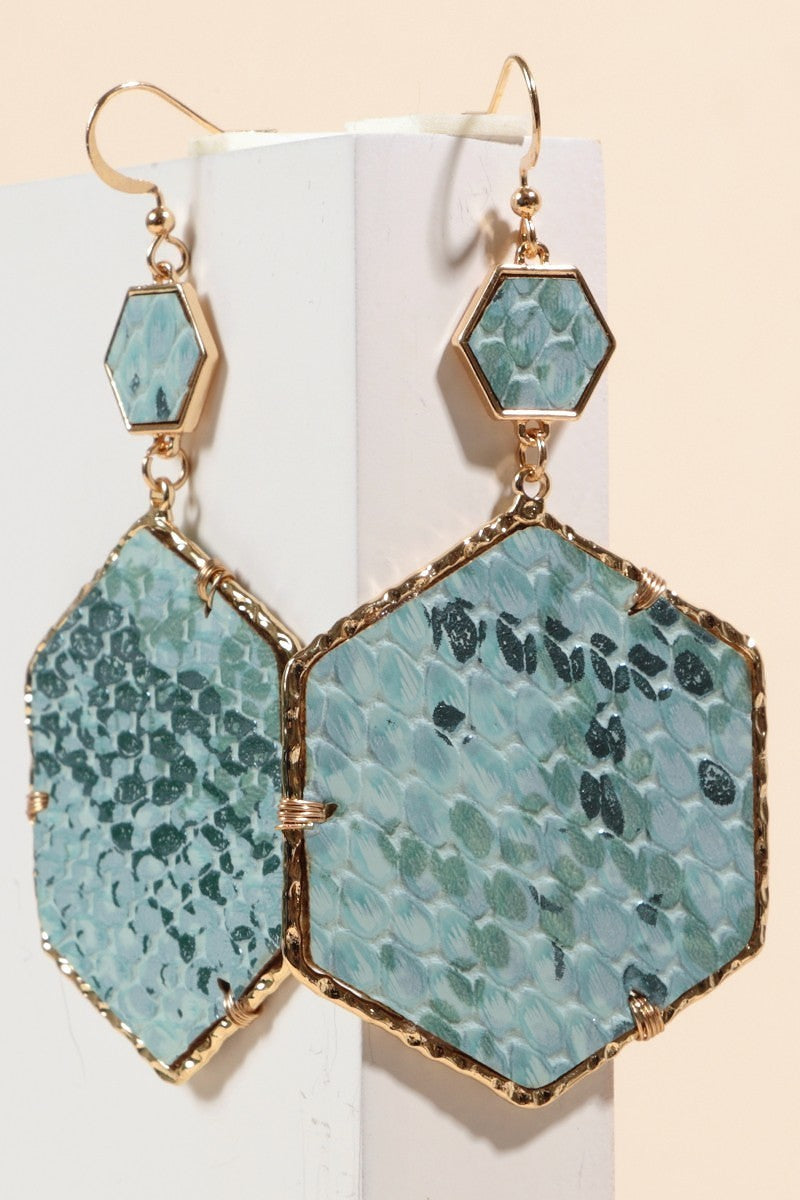 Hexagon earring