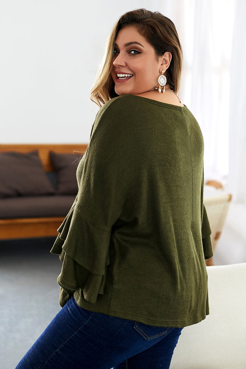 Olive Bell Sleeve Sweater