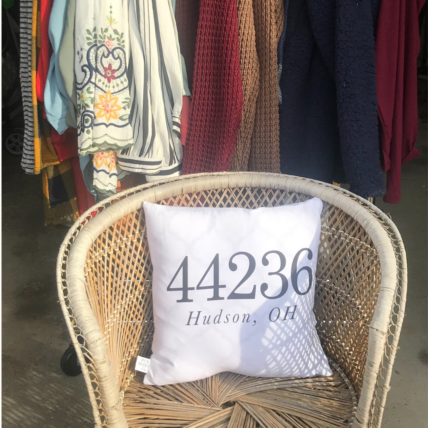 Hudson Zip Code Pillow Cover