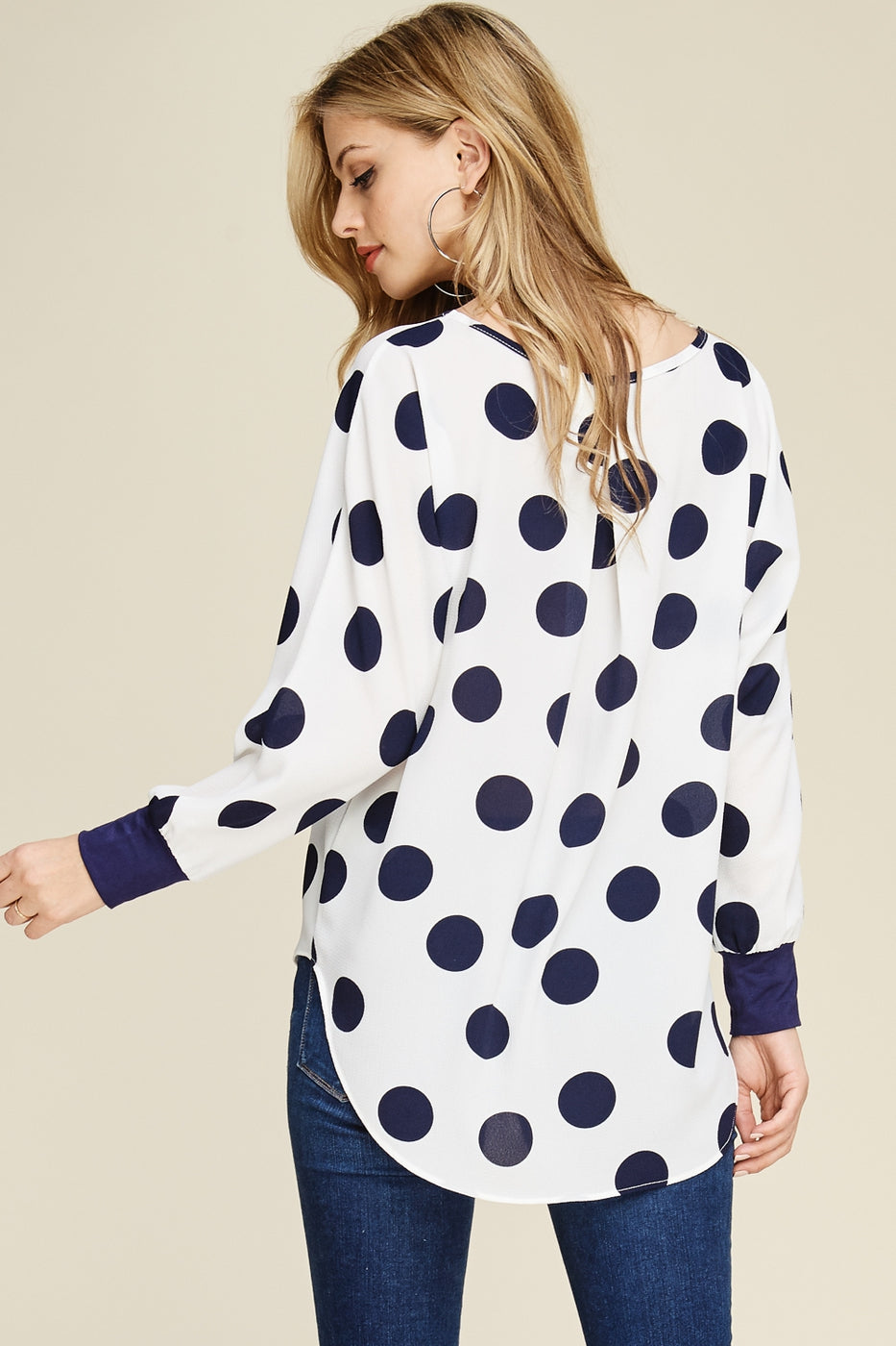 Polka Dot Print Top