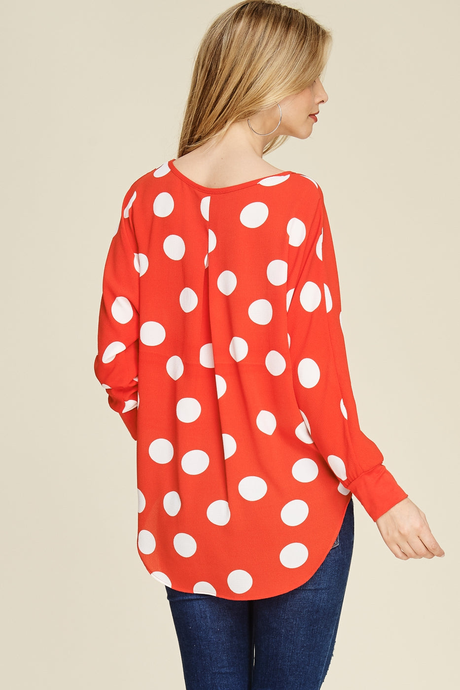 Polka Dot Print Top